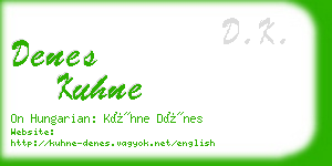 denes kuhne business card